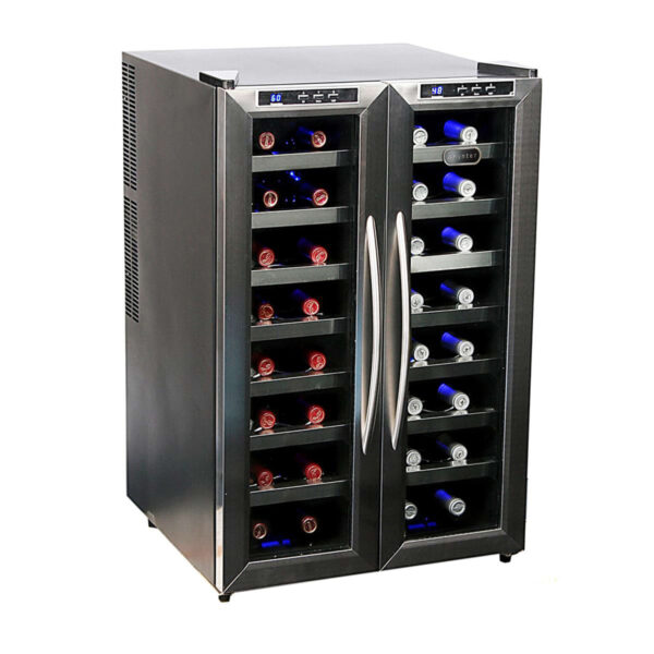 Whynter WC-321DA 32 Bottle Dual Temperature Zone Freestanding Wine Cooler