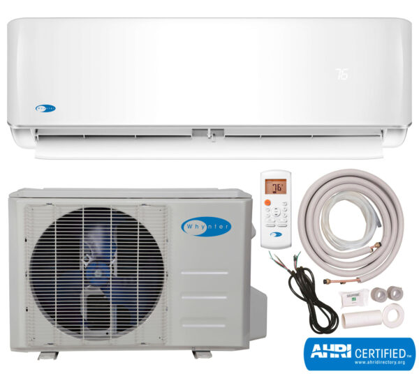 Whynter MSFS-012H11519-01NEFa Mini Split Inverter Ductless Air Conditioner System & Heat Pump Full Set SEER 17 12000 BTU 115V