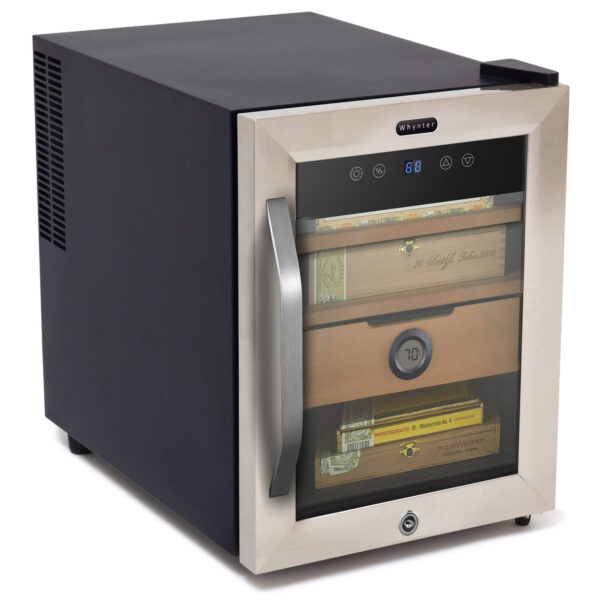 Whynter CHC-123DS 250-Count 1.2 cu. ft. Electric Digital Control and Display Cigar Humidor Cooler with  - Stainless Steel