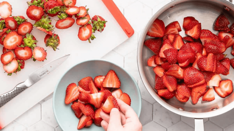 Healthy Vegan Strawberry Basil Ice Cream Recipe 3
 
